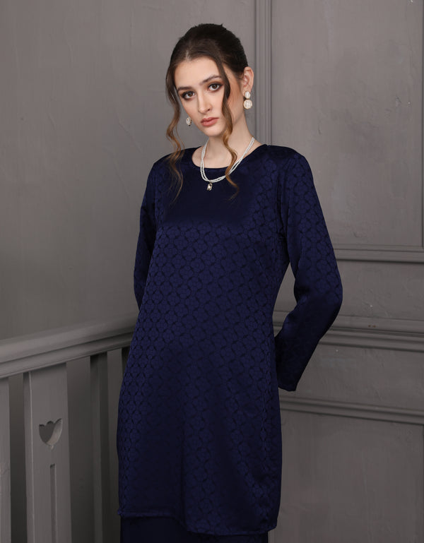 BAJU KURUNG PAHANG MODEN AORI (NAVY BLUE)